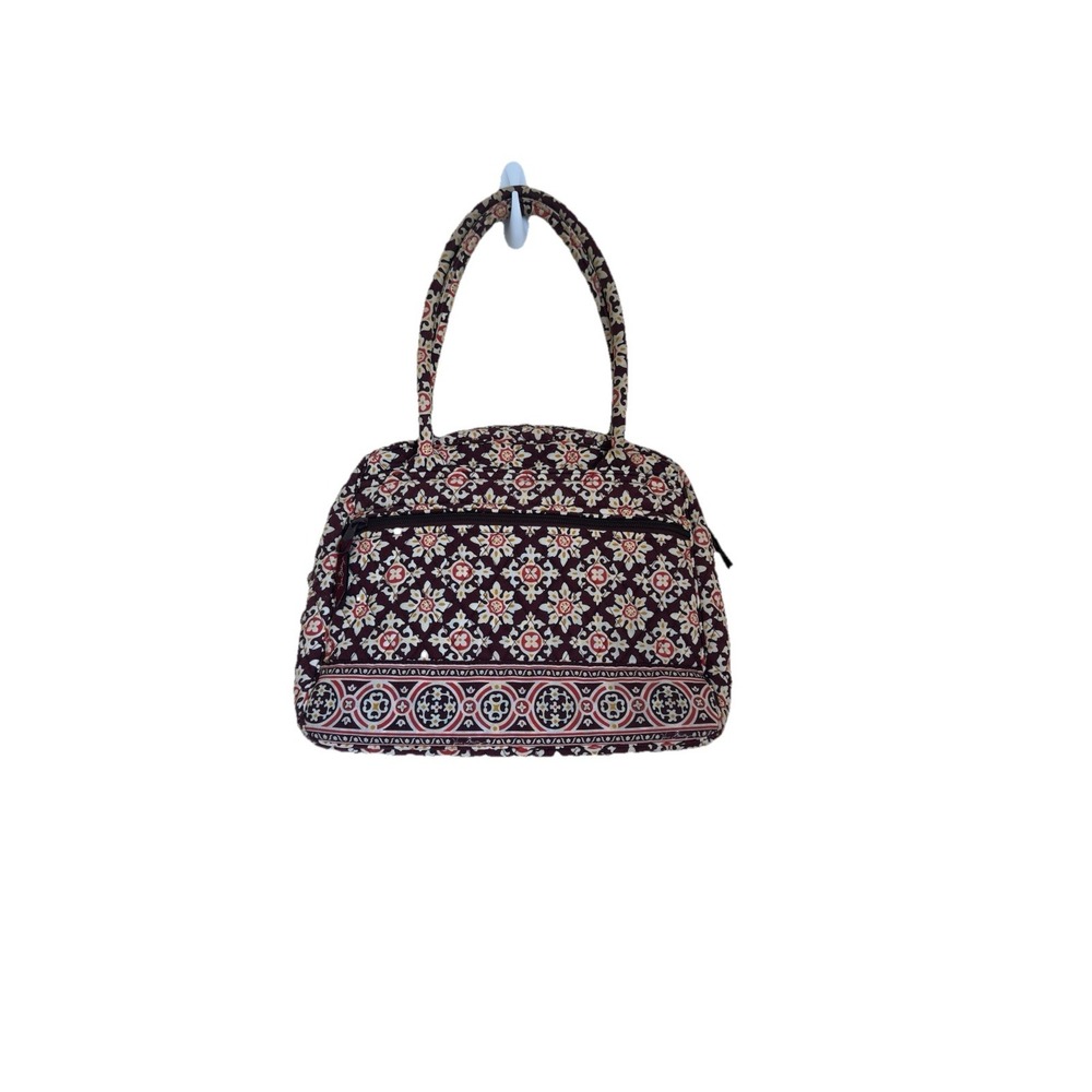 Vera Bradley Maroon Medallion Shoulder Bag, Zipper Closure